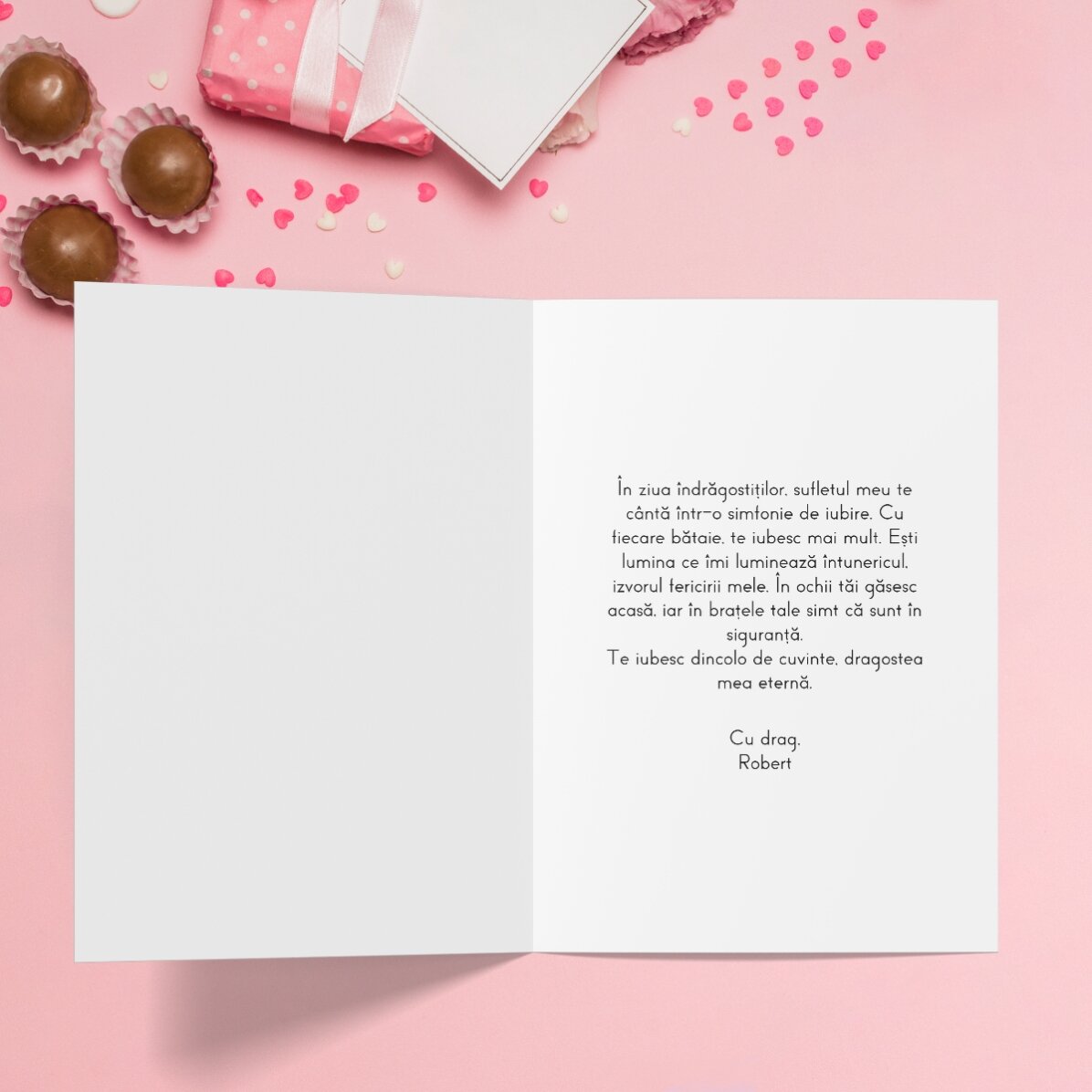 Felicitare personalizată cu poză și text - Elegance