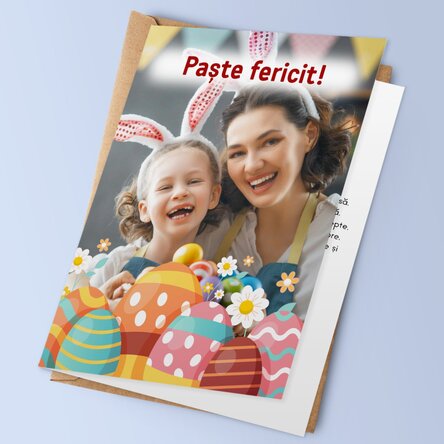 Felicitare personalizată cu poză - Un Paște Fericit!