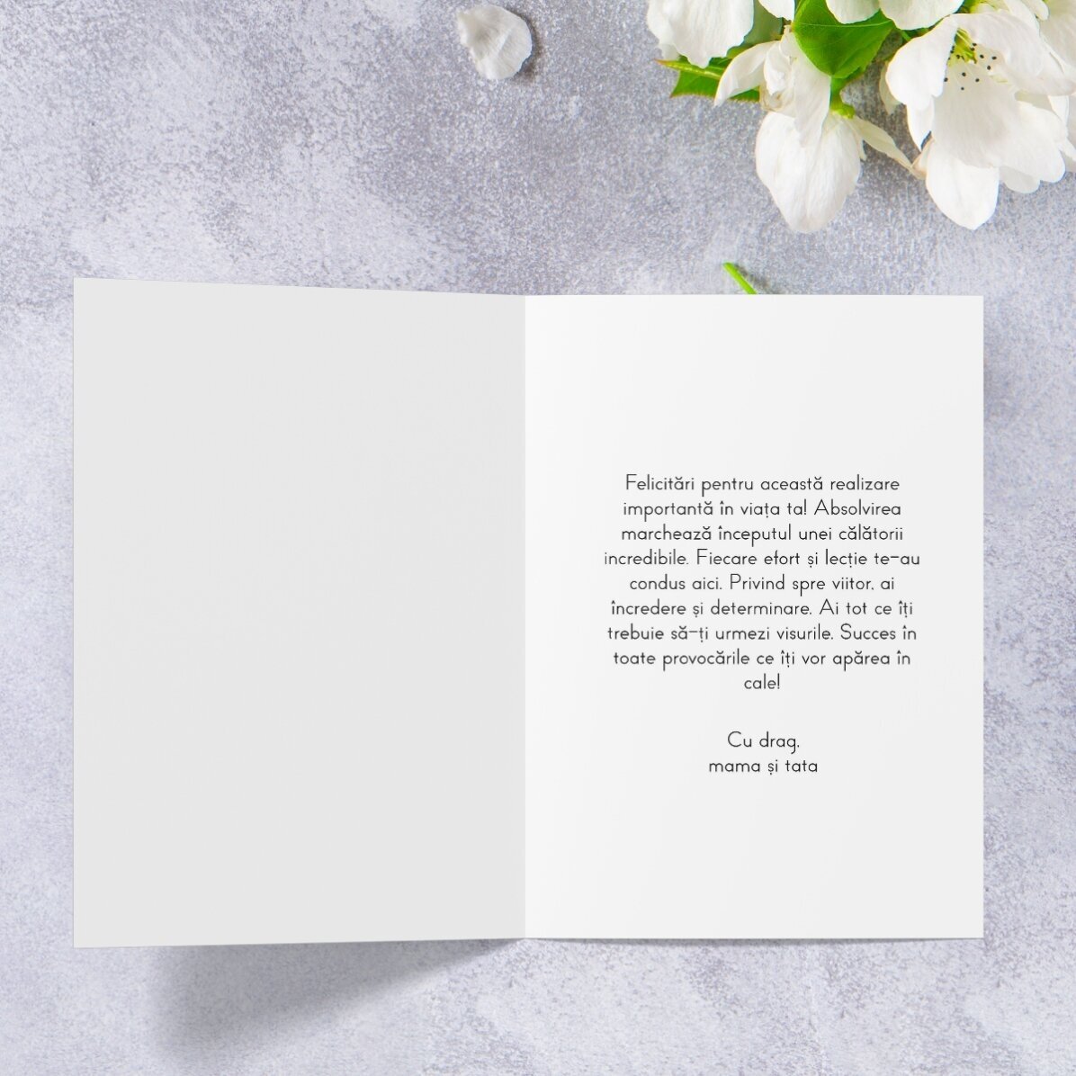 Felicitare personalizată cu text  - Felicitări pentru absolvire 