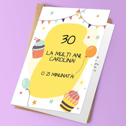 Felicitare personalizată cu text - Party