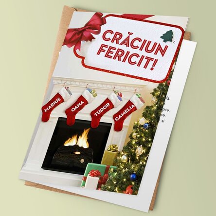 Felicitare personalizată de Crăciun - Familia noastră