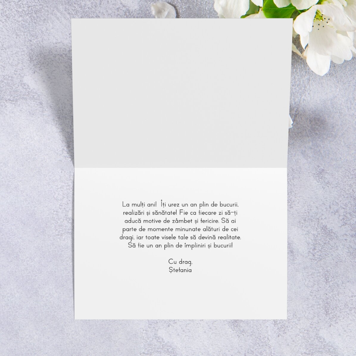 Felicitare personalizată flori de primăvară - lalele