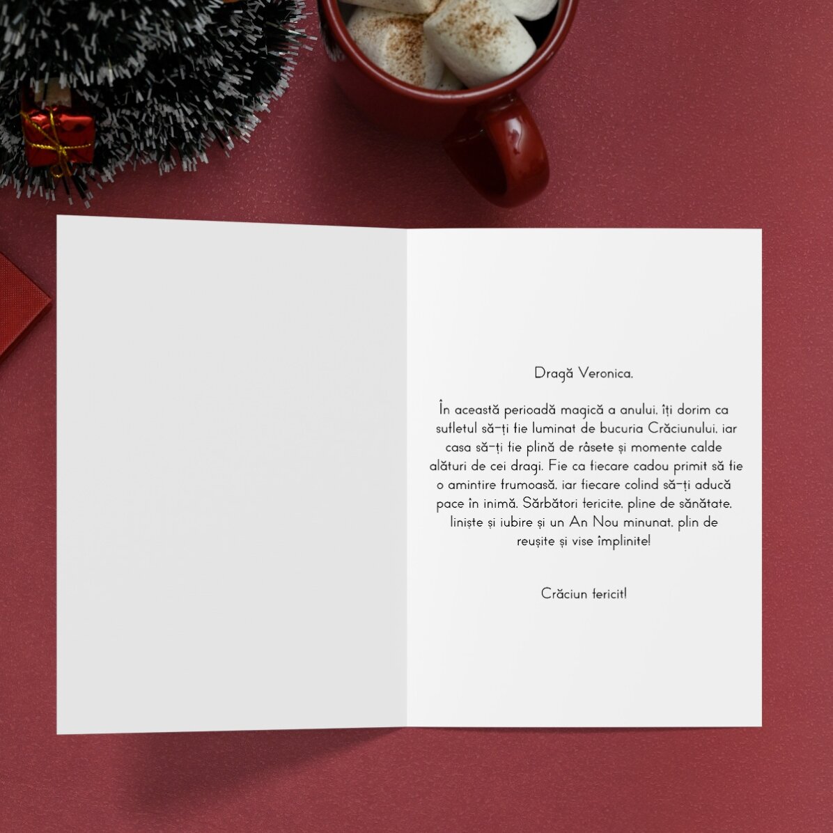 Felicitare personalizată - Golden Deer