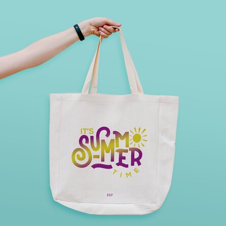Geantă de plajă personalizată cu text - It