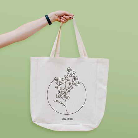 Geantă de plajă personalizată cu text - Model mistic