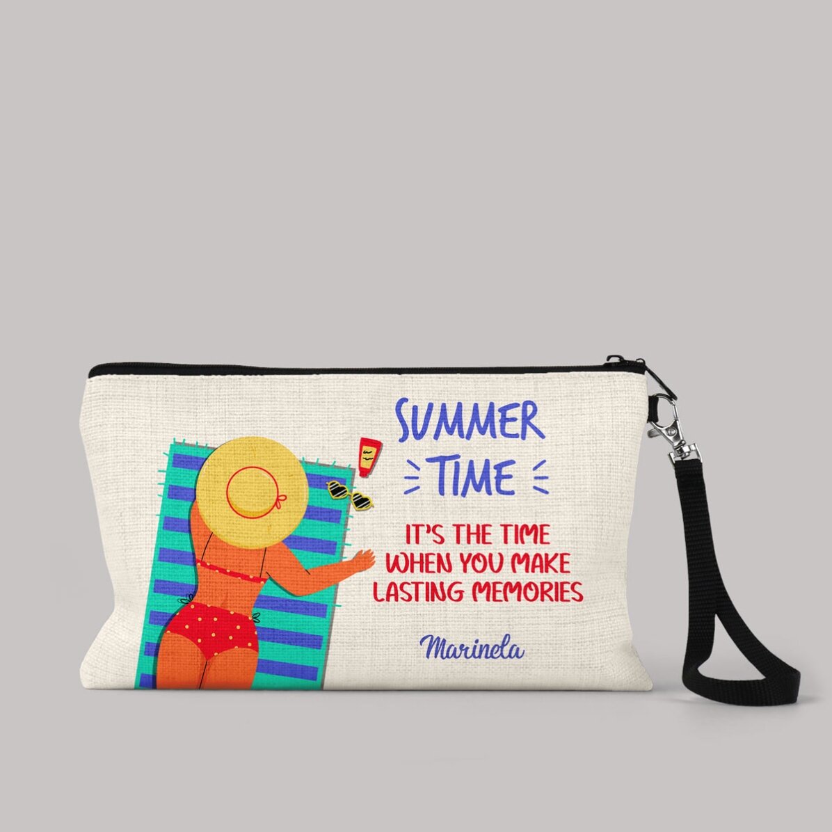 Gentuță pentru accesorii personalizată cu text - On the beach