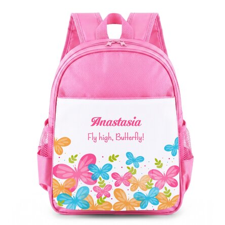Ghiozdan personalizat cu nume - Fluturași
