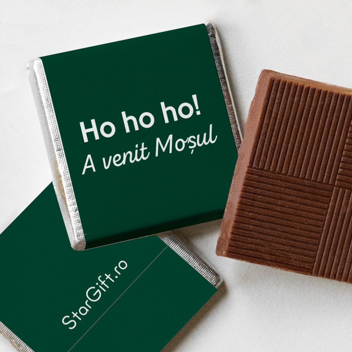 Glob cu 10 mini ciocolățele personalizate cu text 