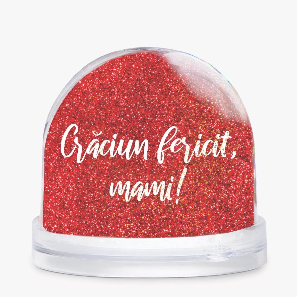 Glob de birou personalizat cu mesaj și poză - Crăciun Fericit!
