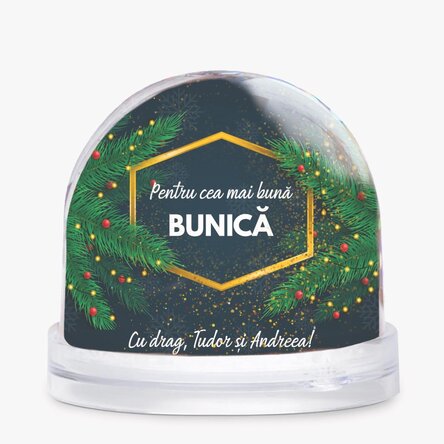 Glob de birou personalizat cu poză și text - Magia Crăciunului