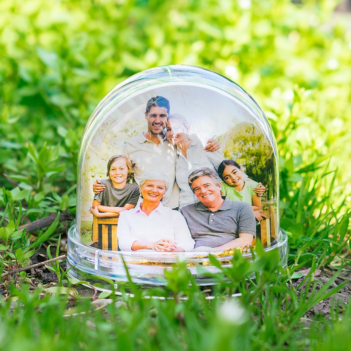 Glob de birou personalizat cu poză și text - Paște fericit!