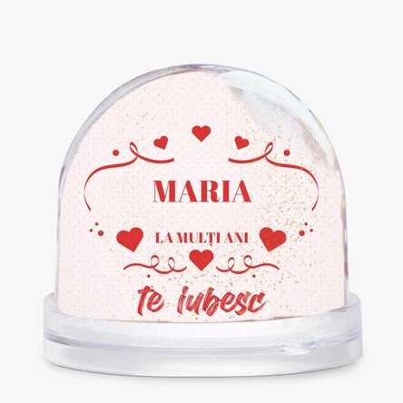Glob de birou personalizat cu poză și text - Sărbătoarea iubirii
