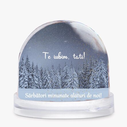 Glob de birou personalizat cu poză și text - Winter dreams
