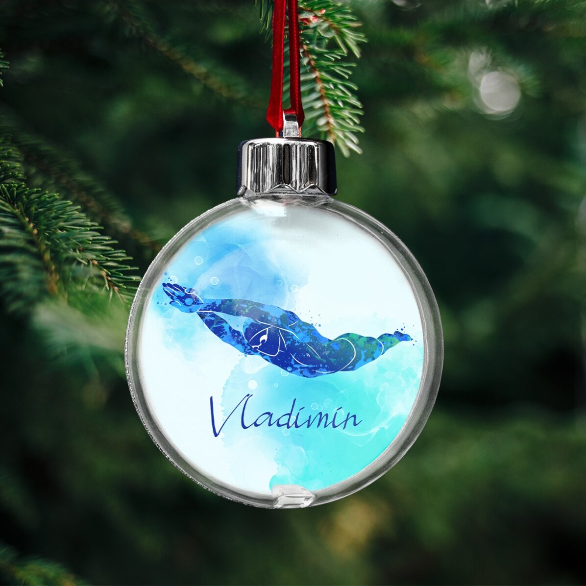 Glob personalizat cu nume - Înot 