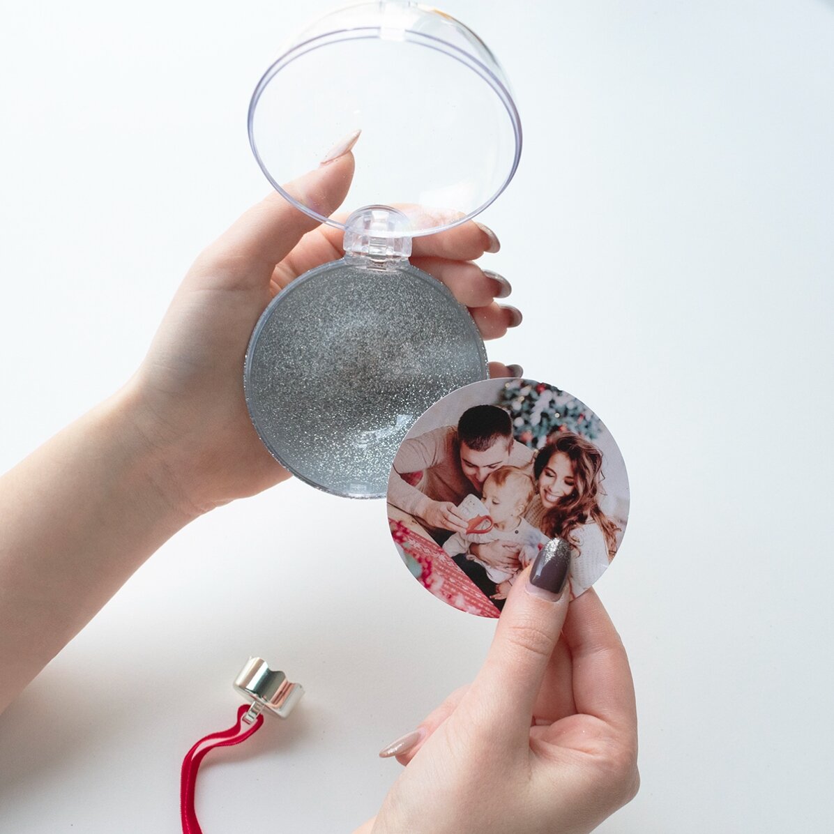 Glob personalizat cu numele tău - Silver Snowflake