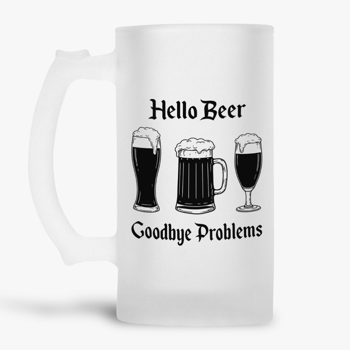 Halbă de bere personalizată cu mesaj - Hello Beer