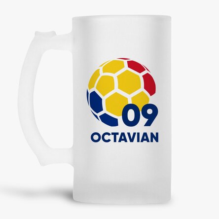 Halbă de bere personalizată cu mesaj - Suporter