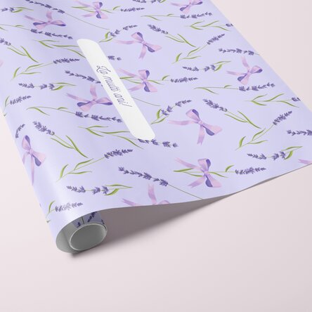 Hârtie de împachetat cadouri personalizată cu text - Lavanda