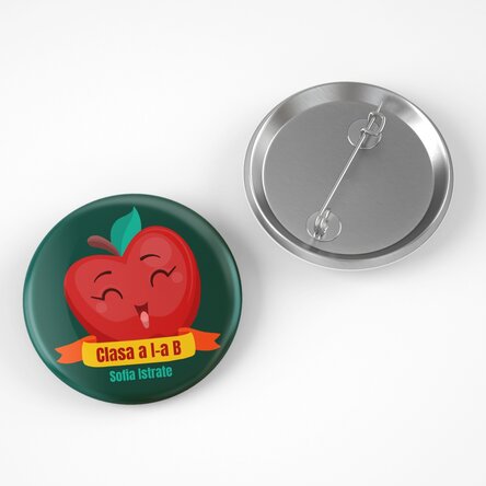 Insignă personalizată cu mesaj - Apple