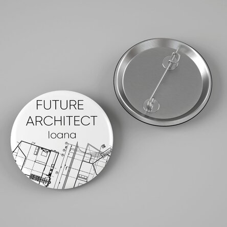 Insignă personalizată cu mesaj - Arhitect