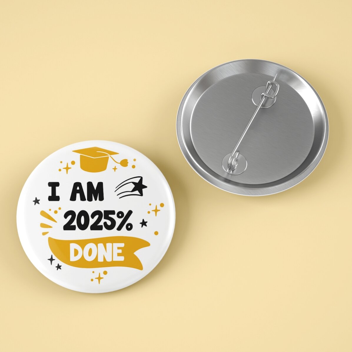 Insignă personalizată cu mesaj - I