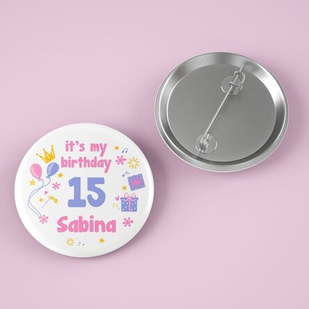 Insignă personalizată cu mesaj - It