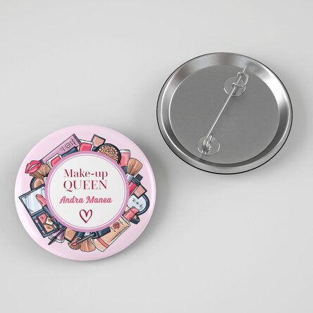 Insignă personalizată cu mesaj - Make-up Artist 