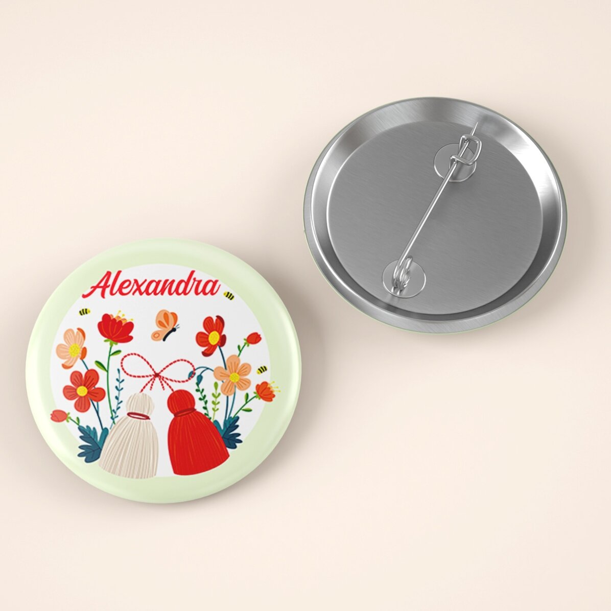 Insignă personalizată cu nume - Mărțișor