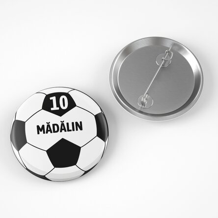 Insignă personalizată cu nume - Minge