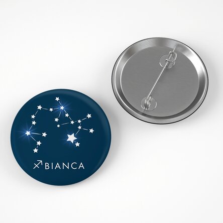 Insignă personalizată cu nume - Zodia Săgetător