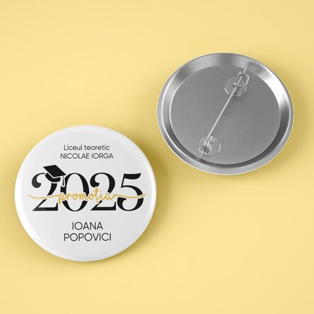 Insignă personalizată cu text - Absolvire