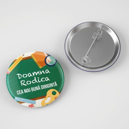 Insignă personalizată cu text - Best teacher