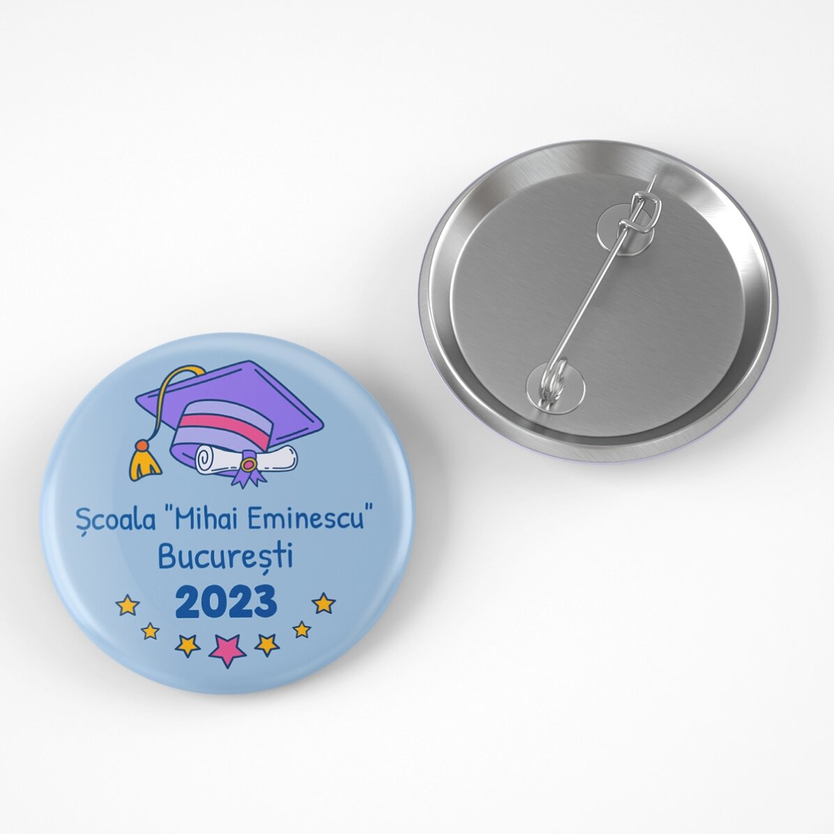 Insignă personalizată cu text pentru absolvire pentru copii