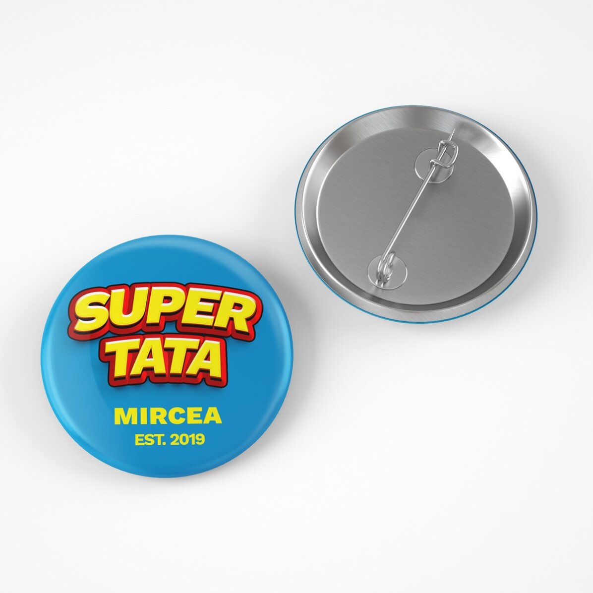 Insignă personalizată cu text - Super Tata