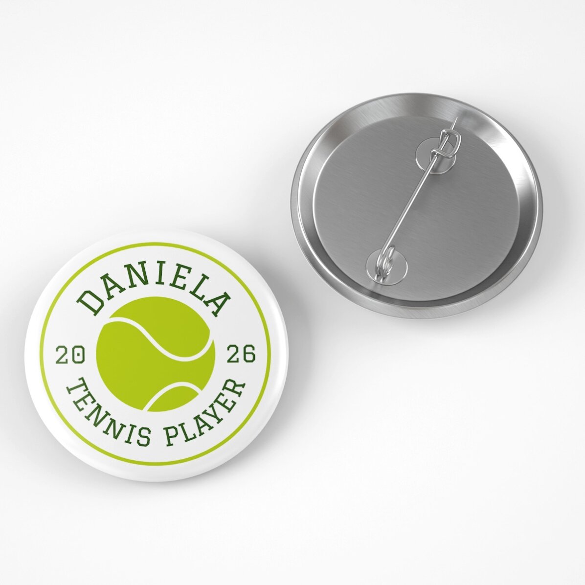 Insignă personalizată cu text - Tenis