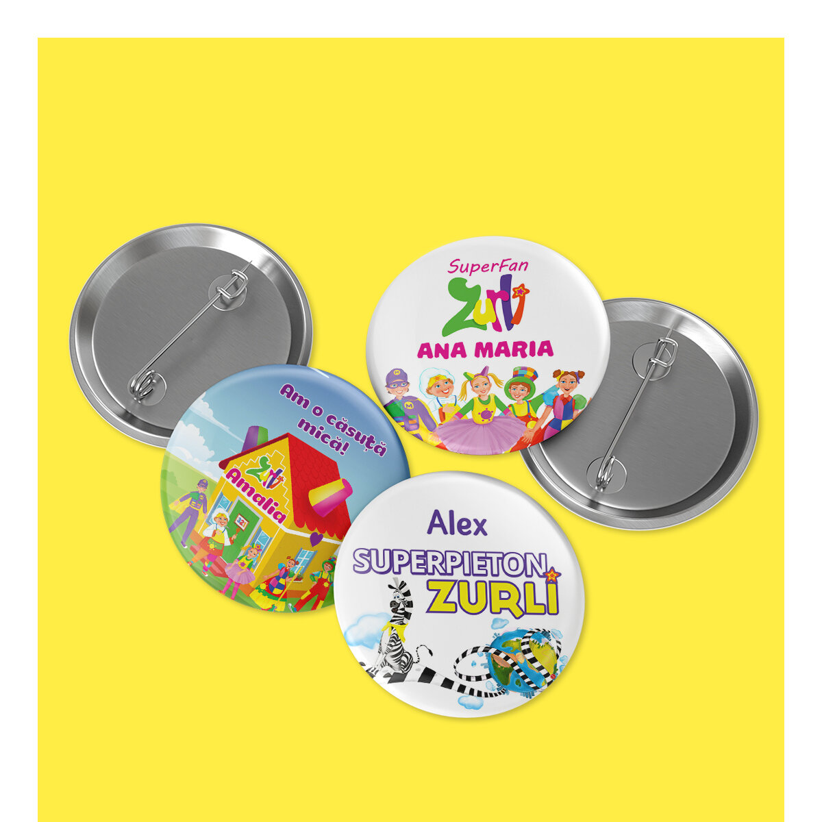 Insigne personalizate sub licență oficială Gașca Zurli