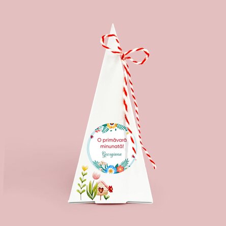 Kit de plantat flori - mărțișor personalizat cu mesaj - Flori 