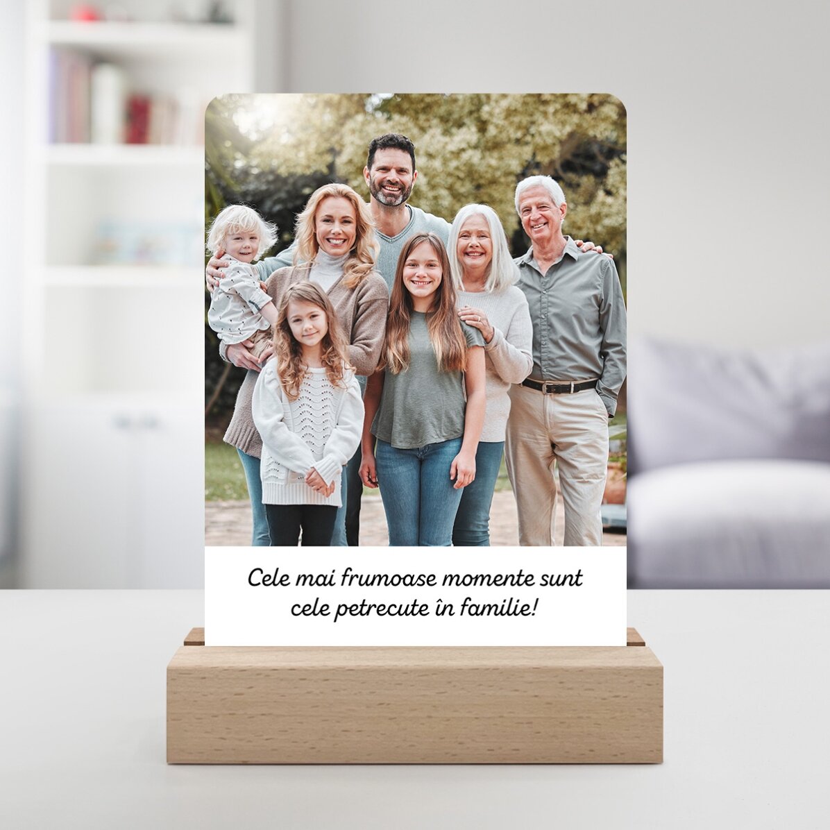 Lampă veghe LED personalizată cu poză și mesaj