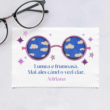Lavetă personalizată pentru curățare ecrane/ochelari - Stele