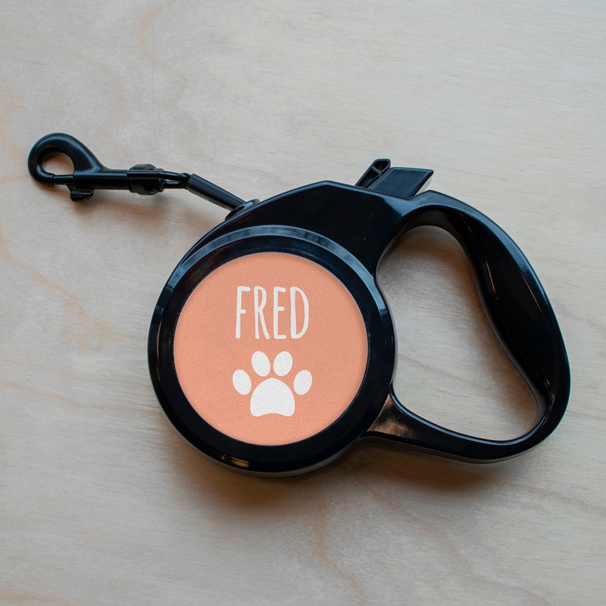 Lesă de câini personalizată cu o poză în formă de inimă și text 