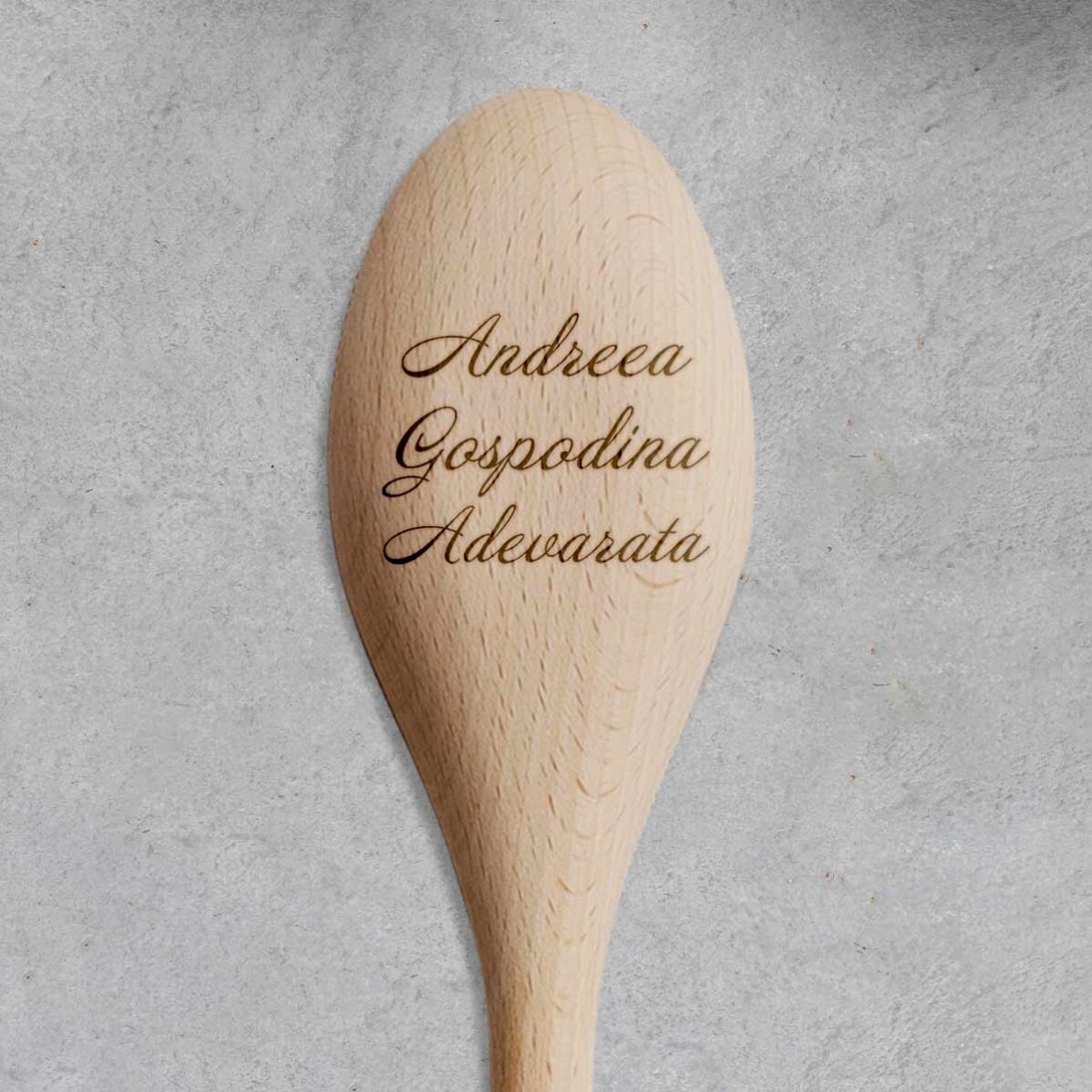 Lingură de lemn personalizată - Gospodină adevărată