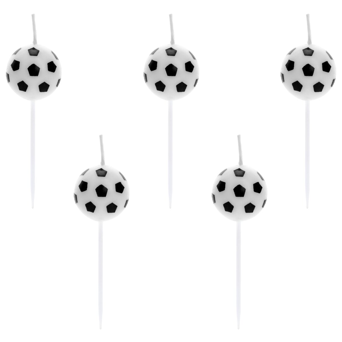 Lumânări pentru tort - 6 Mingi de fotbal