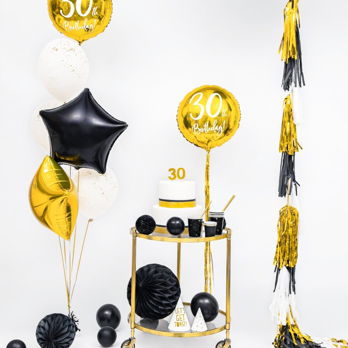 Lumânări pentru tort - Cifre aurii 7cm