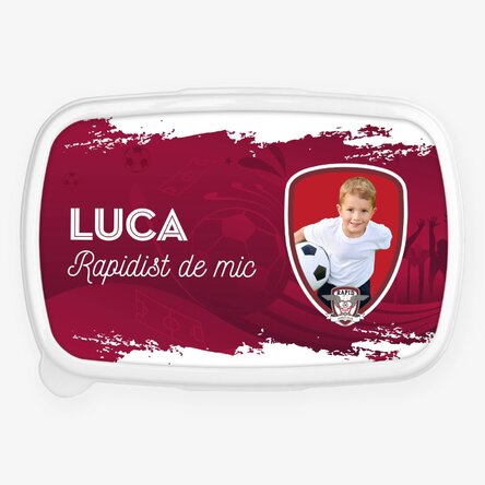Lunch box, caserolă FC Rapid 1923 personalizat cu poză și nume