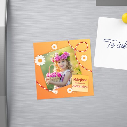 Magnet 10x10 personalizat cu o poză - Mărțișor special