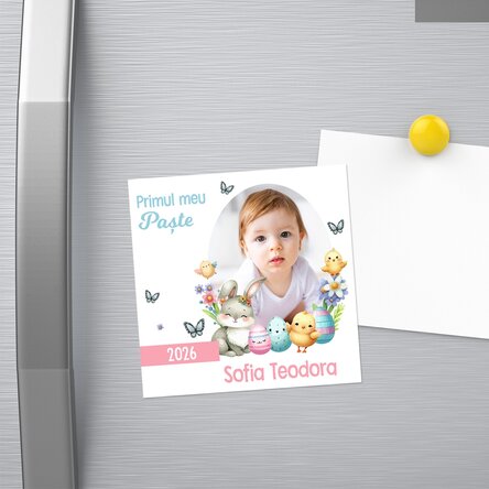 Magnet 10x10cm personalizat - Primul Paște