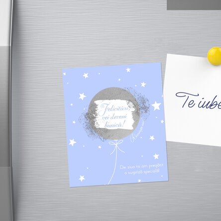 Magnet răzuibil 10x12 cm personalizat cu text - Surpriză