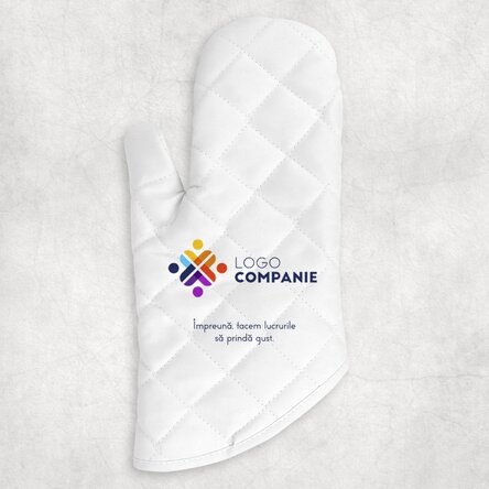 Mănușă de bucătărie personalizată cu logo și text