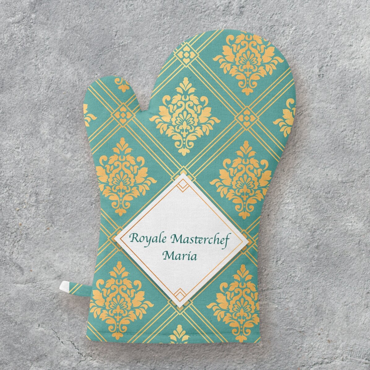 Mănușă de bucătărie personalizată cu text -  Royale Masterchef 