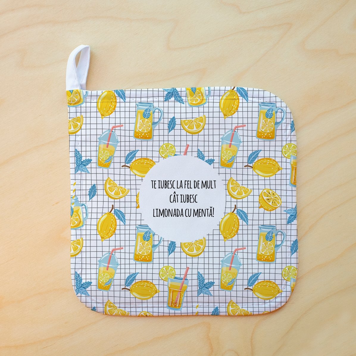 Suport oală fierbinte personalizat cu text - Limonadă